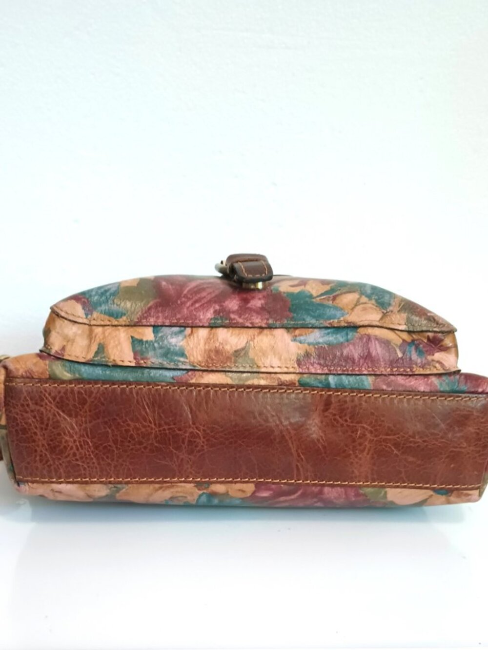 Patricia Nash Multi Color Floral Sunflower Leather Crossbody Bag Top Zip - Picture 9 of 16
